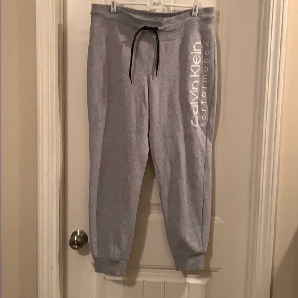 Gray sweatpants